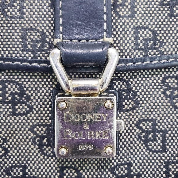 Douney & Bourke Signature 1975 Canvas Leather Trim Wallet Black Tan Vintage - Picture 2 of 16